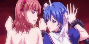 Cute anime coeds caught and drilled by tentacles monste