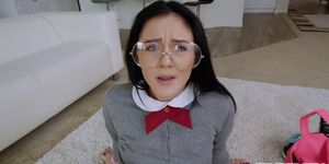 Schoolgirl Rosalyn Sphinx loves to play with her pussy 
