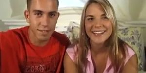 A young amateur couple make the first casting