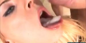 Tight Lisas Up Close and Personal Cumming in Her Mouth 