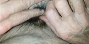 Hairy couple closeup vaginal sex