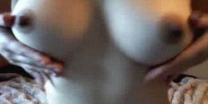 Cam: Natural big tits teen on webcam