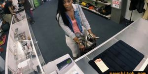 Ebony payed golf clubs with her pussy instead of money