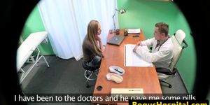 Doctor massages and fucks babe with headache
