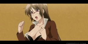 Aroused anime babe gets teased and fucked