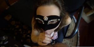 Masked American Teen Worships A POV Cock And Takes It H