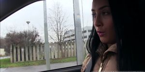 Voluptuous and petite Anna Rose gets spotted and hammer
