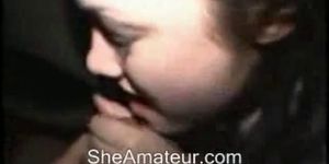 Young Couple  Creampie In Car