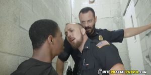 Bearded gay officer gets his asshole deeply drilled by 