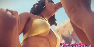 Overwatch Busty 3D Pharah Brutal Fucked
