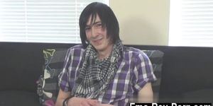 Horny emoboy bang Adorable emo fellow Andy is fresh to 