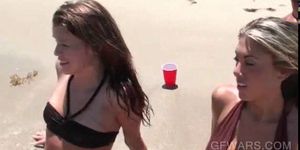 Hot girls picked up at the beach and fucked