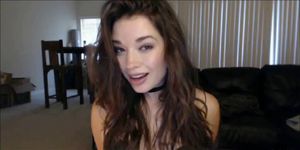 Perfect brunette in a kinky webcam 