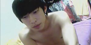 cute Asian twink strip  wank on webcam 455