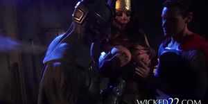 Batman vs Superman group sex with Ryan Driller and hot 
