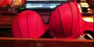 panty stroking again with satin panties and bras