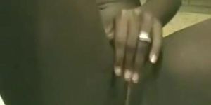 Black Teen masturbates in Webcam