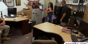 Pretty latina banged by nasty pawn dude at the pawnshop