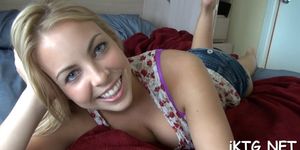 Sweet college girl gets a perfect stretch from her boyf