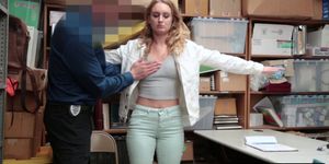 Lovely shoplifter Daisy Stone loves to ride Officers 