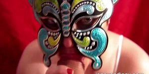 POV Butterfly Mask Blowjob
