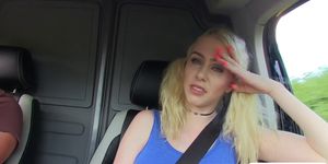European blonde Grace Harper gets doggied by huge cock