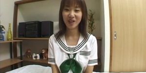 Mayu exposes hot tits before sucking dick