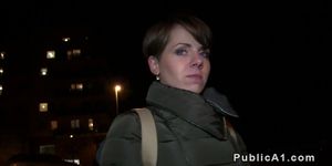 Public Czech amateur banged from behind
