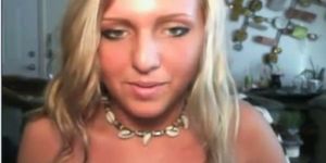Drunk Blonde Slut Teases Breasts