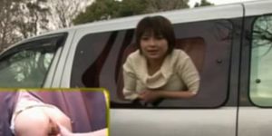 Publicsex loving nippon fucked in a car