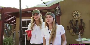 Teen scouts fucked their counselor with a huge dildo (Alexa Grace, Alina West)