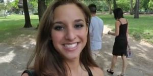 Awesome public sex adventure with hot babe