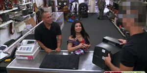 Enraged Latina Hottie gets fucked by the shop owner har