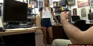 Petite blonde babe pounded by pawn dude at the pawnshop