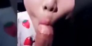 Chinese teen sucking cock and talking dirty