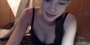 Pretty teen brunette on webcam