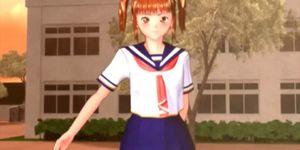 Delicate anime schoolgirl gets fucked by her coed