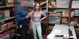 Officer makes Daisy strip her clothes off and fucks her