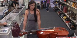 Latina woman pawns a Cello and pounded to earn extra mo