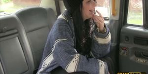 Cutie girl Alessa gets a messy creampie in the backseat