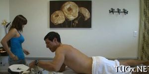 Sex during massage is a surprise