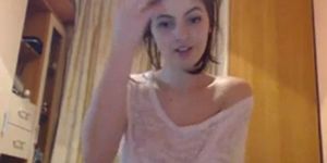 funny girl on webcam