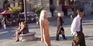Sabrina public nude in Frankfurt Germany