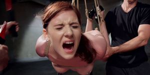 Redhead made to suck and anal fuck