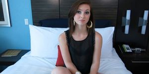 Natural redhead teen amateur gets paid for sex at a cas