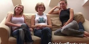 Three Stunning Blonde Girls Naked