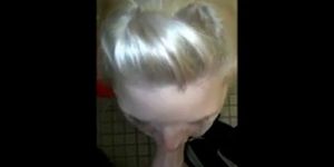 Amateur Blonde Public Toilet Blowjob