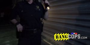 Smoking hot cops drilled with big dick