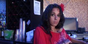 Latina pussy teased upskirt gives fellatio in return