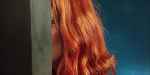 Redhead lezdom anal fucks tied brunette